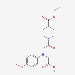 [{2-[4-(Ethoxycarbonyl)piperidin-1-yl]-2-oxoethyl}(4-methoxyphenyl)amino]acetic acid