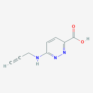 molecular formula C8H7N3O2 B13268755 6-(Prop-2-yn-1-ylamino)pyridazine-3-carboxylic acid 