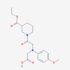 [{2-[3-(Ethoxycarbonyl)piperidin-1-yl]-2-oxoethyl}(4-methoxyphenyl)amino]acetic acid