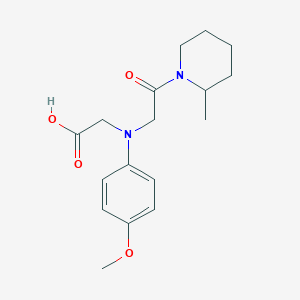 {(4-Methoxyphenyl)[2-(2-methylpiperidin-1-yl)-2-oxoethyl]amino}acetic acid