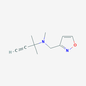 molecular formula C10H14N2O B13268815 Methyl(2-methylbut-3-yn-2-yl)[(1,2-oxazol-3-yl)methyl]amine 