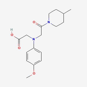 {(4-Methoxyphenyl)[2-(4-methylpiperidin-1-yl)-2-oxoethyl]amino}acetic acid