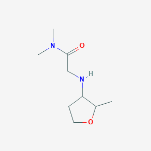 molecular formula C9H18N2O2 B13268845 N,N-Dimethyl-2-[(2-methyloxolan-3-yl)amino]acetamide 