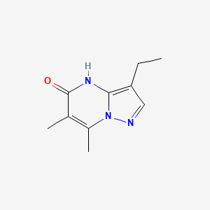 molecular formula C10H13N3O B13268871 3-ethyl-6,7-dimethyl-4H,5H-pyrazolo[1,5-a]pyrimidin-5-one 