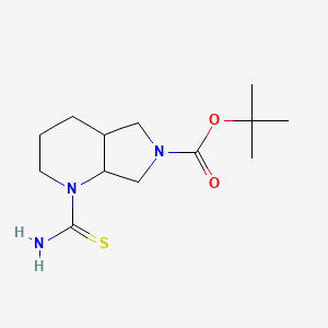 molecular formula C13H23N3O2S B13268963 tert-Butyl 1-carbamothioyl-octahydro-1H-pyrrolo[3,4-b]pyridine-6-carboxylate 