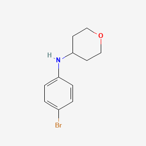 molecular formula C11H14BrNO B13269013 N-(4-bromophenyl)oxan-4-amine 