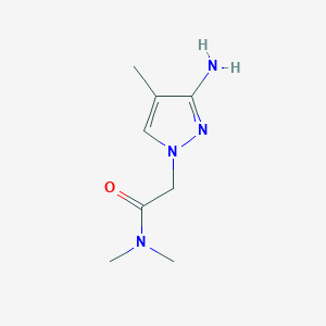 molecular formula C8H14N4O B13269026 2-(3-amino-4-methyl-1H-pyrazol-1-yl)-N,N-dimethylacetamide 