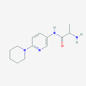 molecular formula C13H20N4O B13269050 2-Amino-N-[6-(piperidin-1-yl)pyridin-3-yl]propanamide 
