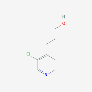 molecular formula C8H10ClNO B13269084 3-(3-Chloropyridin-4-yl)propan-1-ol 