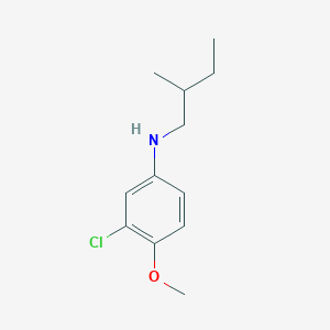 molecular formula C12H18ClNO B13269086 3-chloro-4-methoxy-N-(2-methylbutyl)aniline 
