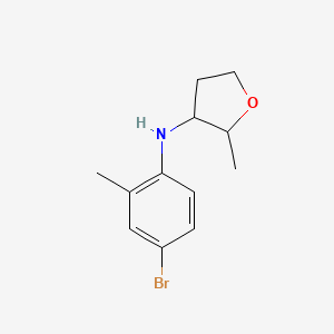 molecular formula C12H16BrNO B13269139 N-(4-Bromo-2-methylphenyl)-2-methyloxolan-3-amine 