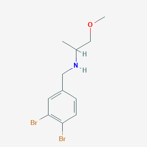 molecular formula C11H15Br2NO B13269146 [(3,4-Dibromophenyl)methyl](1-methoxypropan-2-yl)amine 