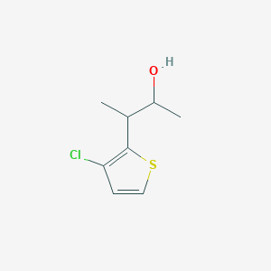 molecular formula C8H11ClOS B13269194 3-(3-Chlorothiophen-2-yl)butan-2-ol 