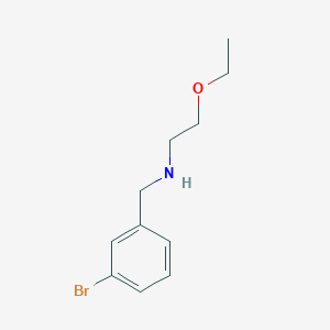 molecular formula C11H16BrNO B13269303 [(3-Bromophenyl)methyl](2-ethoxyethyl)amine 