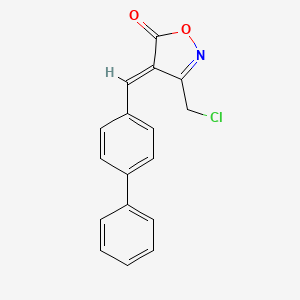 molecular formula C17H12ClNO2 B1326931 (4E)-4-(Biphenyl-4-ylmethylene)-3-(chloromethyl)-isoxazol-5(4H)-one CAS No. 1142199-37-8