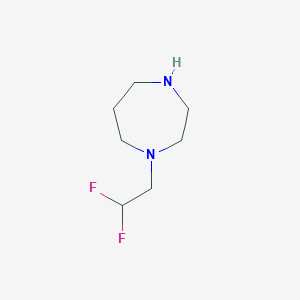 molecular formula C7H14F2N2 B13269328 1-(2,2-Difluoroethyl)-1,4-diazepane 