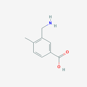 molecular formula C9H11NO2 B13269394 3-(Aminomethyl)-4-methylbenzoic acid 