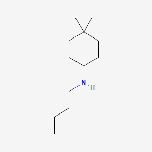 molecular formula C12H25N B13269398 N-butyl-4,4-dimethylcyclohexan-1-amine 