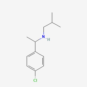 molecular formula C12H18ClN B13269496 [1-(4-Chlorophenyl)ethyl](2-methylpropyl)amine 