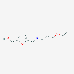 molecular formula C11H19NO3 B13269549 (5-{[(3-Ethoxypropyl)amino]methyl}furan-2-yl)methanol 
