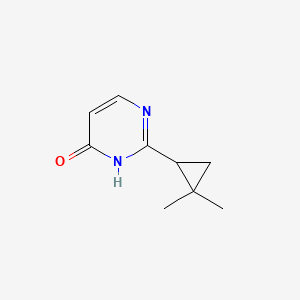 molecular formula C9H12N2O B13269594 2-(2,2-Dimethylcyclopropyl)-3,4-dihydropyrimidin-4-one 