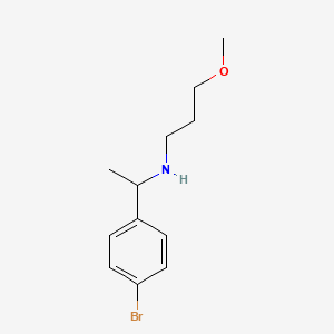 molecular formula C12H18BrNO B13269611 [1-(4-Bromophenyl)ethyl](3-methoxypropyl)amine 