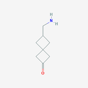 molecular formula C8H13NO B13269641 6-(Aminomethyl)spiro[3.3]heptan-2-one 