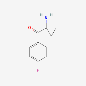 molecular formula C10H10FNO B13269734 1-(4-Fluorobenzoyl)cyclopropan-1-amine 
