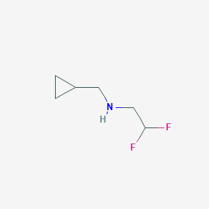 molecular formula C6H11F2N B13269742 (Cyclopropylmethyl)(2,2-difluoroethyl)amine 