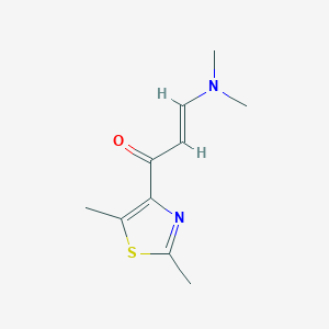 molecular formula C10H14N2OS B13269768 1-(Dimethyl-1,3-thiazol-4-YL)-3-(dimethylamino)prop-2-EN-1-one 