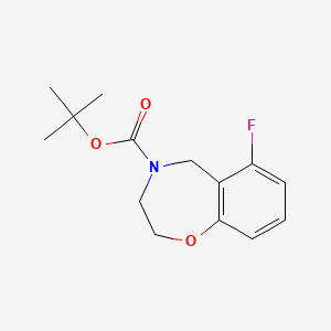 molecular formula C14H18FNO3 B13269789 4-Boc-6-fluoro-2,3,4,5-tetrahydrobenzo[f][1,4]oxazepine 