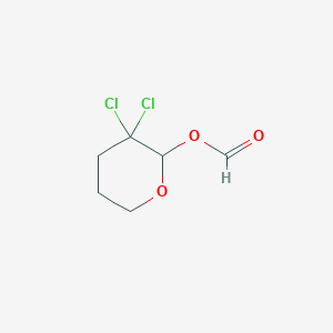 molecular formula C6H8Cl2O3 B132698 (3,3-Dichlorooxan-2-yl) formate CAS No. 141942-53-2