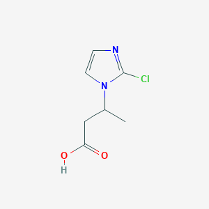 molecular formula C7H9ClN2O2 B13269806 3-(2-Chloro-1H-imidazol-1-yl)butanoic acid 