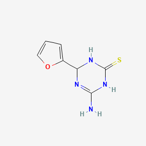 molecular formula C7H8N4OS B1326986 4-Amino-6-(2-furyl)-1,6-dihydro-1,3,5-triazine-2-thiol CAS No. 1142207-91-7