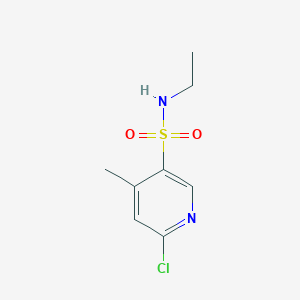 molecular formula C8H11ClN2O2S B13269866 6-Chloro-N-ethyl-4-methylpyridine-3-sulfonamide 