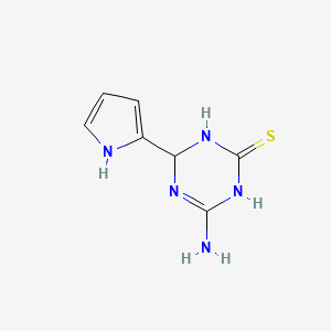 molecular formula C7H9N5S B1326991 4-amino-6-(1H-pyrrol-2-yl)-1,6-dihydro-1,3,5-triazine-2-thiol CAS No. 1142208-43-2