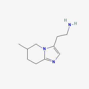 molecular formula C10H17N3 B13269920 2-{6-methyl-5H,6H,7H,8H-imidazo[1,2-a]pyridin-3-yl}ethan-1-amine 