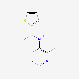 molecular formula C12H14N2S B13269944 2-Methyl-N-[1-(thiophen-2-yl)ethyl]pyridin-3-amine 