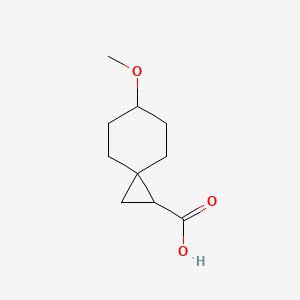 molecular formula C10H16O3 B13269958 6-Methoxyspiro[2.5]octane-1-carboxylic acid 