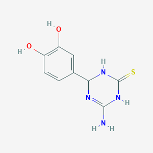 molecular formula C9H10N4O2S B1326996 4-(4-Amino-6-mercapto-1,2-dihydro-1,3,5-triazin-2-yl)benzene-1,2-diol CAS No. 1142208-62-5