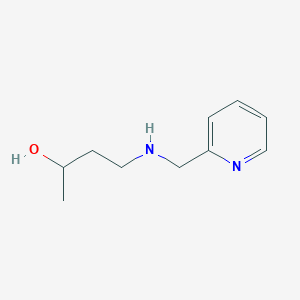 molecular formula C10H16N2O B13269979 4-((Pyridin-2-ylmethyl)amino)butan-2-ol 
