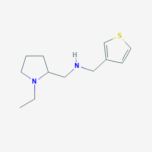 molecular formula C12H20N2S B13269985 [(1-Ethylpyrrolidin-2-YL)methyl](thiophen-3-ylmethyl)amine 