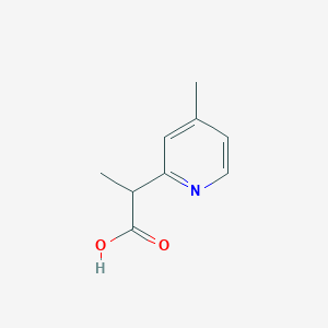 molecular formula C9H11NO2 B13270020 2-(4-Methylpyridin-2-yl)propanoic acid 