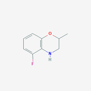 molecular formula C9H10FNO B13270027 5-Fluoro-2-methyl-3,4-dihydro-2H-1,4-benzoxazine 