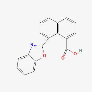 molecular formula C18H11NO3 B1327004 8-(1,3-苯并噁唑-2-基)-1-萘甲酸 CAS No. 1142201-24-8