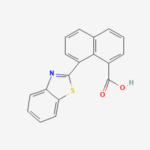 molecular formula C18H11NO2S B1327005 8-(1,3-Benzothiazol-2-yl)-1-naphthoic acid CAS No. 1142201-25-9