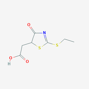 molecular formula C7H9NO3S2 B1327007 [2-(乙硫基)-4-氧代-4,5-二氢-1,3-噻唑-5-基]乙酸 CAS No. 1142201-33-9