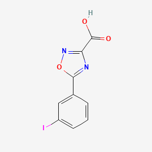 molecular formula C9H5IN2O3 B13270086 5-(3-Iodophenyl)-1,2,4-oxadiazole-3-carboxylic acid 