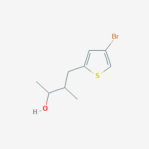 molecular formula C9H13BrOS B13270088 4-(4-Bromothiophen-2-yl)-3-methylbutan-2-ol 