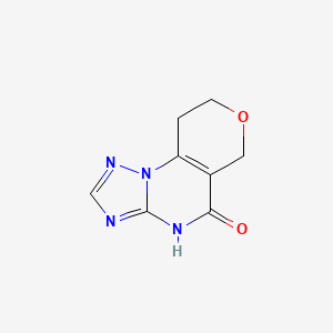 molecular formula C8H8N4O2 B13270098 11-Oxa-2,3,5,7-tetraazatricyclo[7.4.0.0,2,6]trideca-1(9),3,5-trien-8-one 